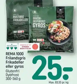 REMA 1000 REMA 1000 Frilandsgris Frikadeller eller gyros tilbud