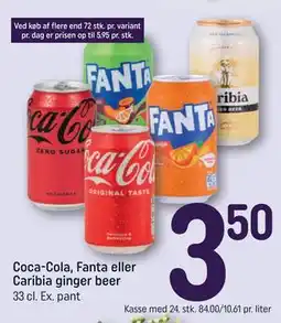 REMA 1000 Coca-Cola, Fanta eller Caribia ginger beer tilbud