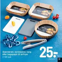 REMA 1000 Skærebræt, bordskåner, tang eller bagepapir til airfryer tilbud
