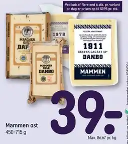REMA 1000 Mammen ost tilbud