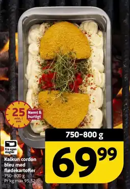 Løvbjerg Kalkun cordon bleu med flødekartofler tilbud