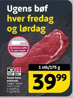 Løvbjerg Dansk kalve entrecote tilbud