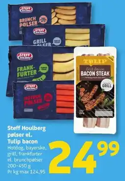 Løvbjerg Steff Houlberg pølser el. Tulip bacon tilbud