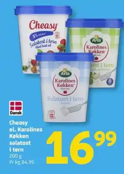 Løvbjerg Cheasy el. Karolines Køkken salatost i tern tilbud