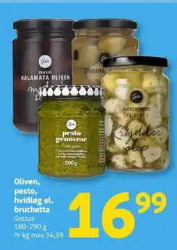 Løvbjerg Oliven, pesto, hvidløg el. bruchetta tilbud
