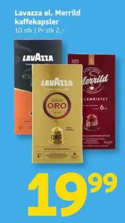 Løvbjerg Lavazza el. Merrild kaffekapsler tilbud