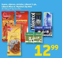 Løvbjerg Snører, stjerner, strimler, Läkerol 2-pk, Läkerol More el. Mynthon Zip Mint tilbud