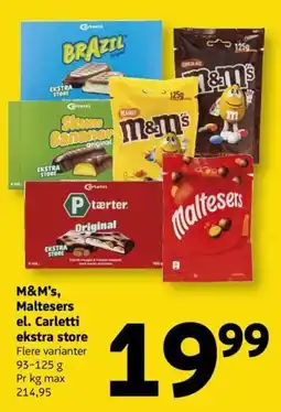 Løvbjerg M&M's, Maltesers el. Carletti ekstra store tilbud