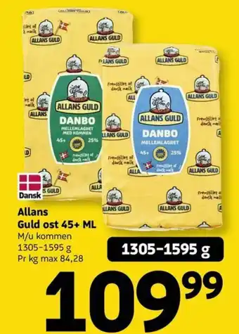 Løvbjerg Allans Guld ost 45+ ML tilbud