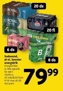 Løvbjerg Sodavand, øl el. booster energidrik tilbud