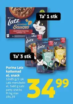 Løvbjerg Purina Latz kattemad el. snack tilbud