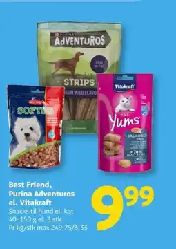 Løvbjerg Best Friend, Purina Adventuros el. Vitakraft tilbud
