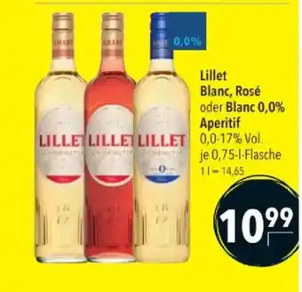 Lillet Blanc, Rosé oder Blanc 0,0% Aperitif