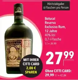 Citti Botucal Reserva Exclusiva Rum, 12 Jahre tilbud