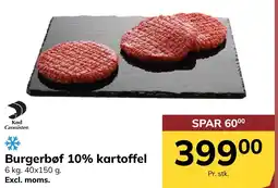 Dagrofa S-Engros Burgerbøf 10% kartoffel tilbud