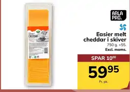 Dagrofa S-Engros Arla Easier melt cheddar i skiver tilbud