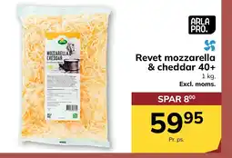Dagrofa S-Engros Revet mozzarella & cheddar 40+ tilbud
