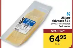 Dagrofa S-Engros Ulkjær skiveost 45+ tilbud