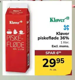 Dagrofa S-Engros Kløver piskefløde 36% tilbud