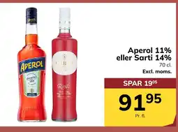 Dagrofa S-Engros Aperol 11% eller Sarti 14% tilbud