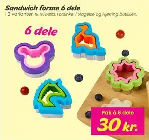 Sandwich forme 6 dele