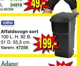 Harald Nyborg Affaldsvogn sort tilbud
