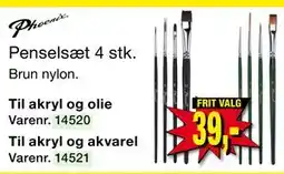 Harald Nyborg Penselsæt 4 stk tilbud
