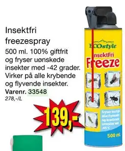 Harald Nyborg Insektfri freezespray tilbud
