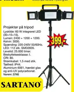 Harald Nyborg Projektør på tripod tilbud