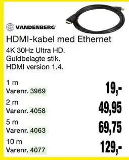 Harald Nyborg HDMI-kabel med Ethernet tilbud