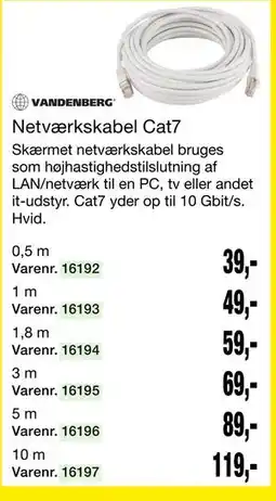 Harald Nyborg Netværkskabel Cat7 tilbud