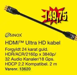 Harald Nyborg HDMI Ultra HD kabel tilbud