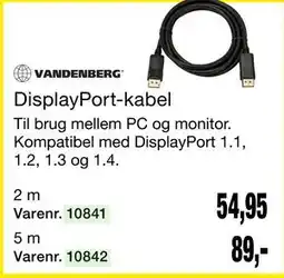 Harald Nyborg DisplayPort-kabel tilbud