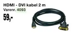Harald Nyborg HDMI - DVI kabel 2 m tilbud