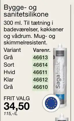 Harald Nyborg Bygge- og sanitetsilikone tilbud