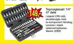 Harald Nyborg Topnøglesæt 1/4” 47 dele tilbud