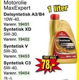Harald Nyborg Motorolie MaxExpert tilbud
