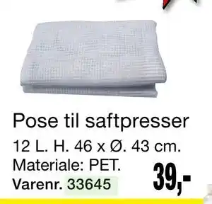 Harald Nyborg Pose til saftpresser tilbud