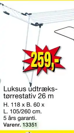 Harald Nyborg Luksus udtrækstørrestativ 26 m tilbud