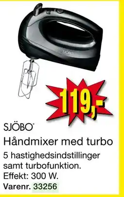 Harald Nyborg SJÖBO Håndmixer med turbo tilbud