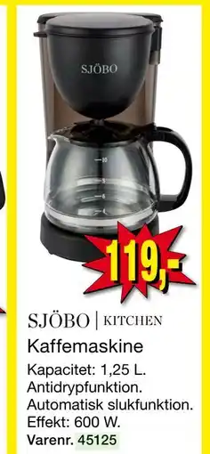 Harald Nyborg SJÖBO KITCHEN Kaffemaskine tilbud