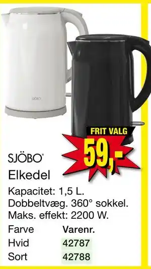 Harald Nyborg SJÖBO Elkedel tilbud