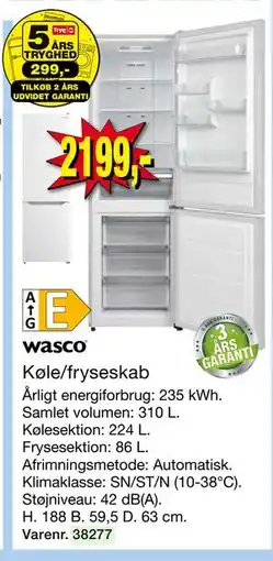 Harald Nyborg Køle/fryseskab tilbud