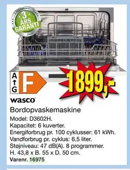 Harald Nyborg Bordopvaskemaskine tilbud