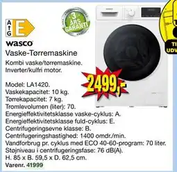 Harald Nyborg wasco Vaske-Tørremaskine tilbud