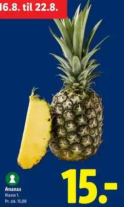 Lidl Ananas tilbud