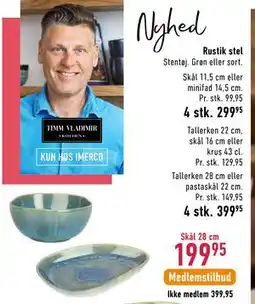 Imerco Rustik stel tilbud