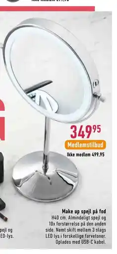 Imerco Make up spejl på fod tilbud