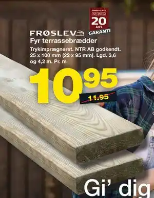 Fyr terrassebrædder