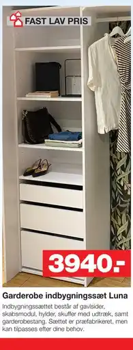 Bauhaus Garderobe indbygningssæt Luna tilbud